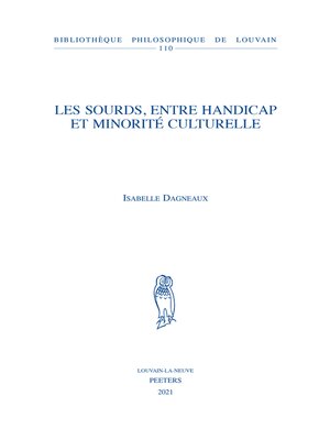 cover image of Les sourds, entre handicap et minorite culturelle